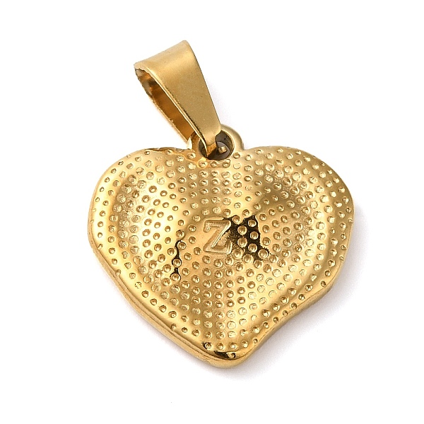 

PandaHall Vacuum Plating 304 Stainless Steel Pendants, Textured, Heart Charms, Golden, 17.5x18x2.5mm, Hole: 6.5x3.5mm 304 Stainless Steel..., Gold