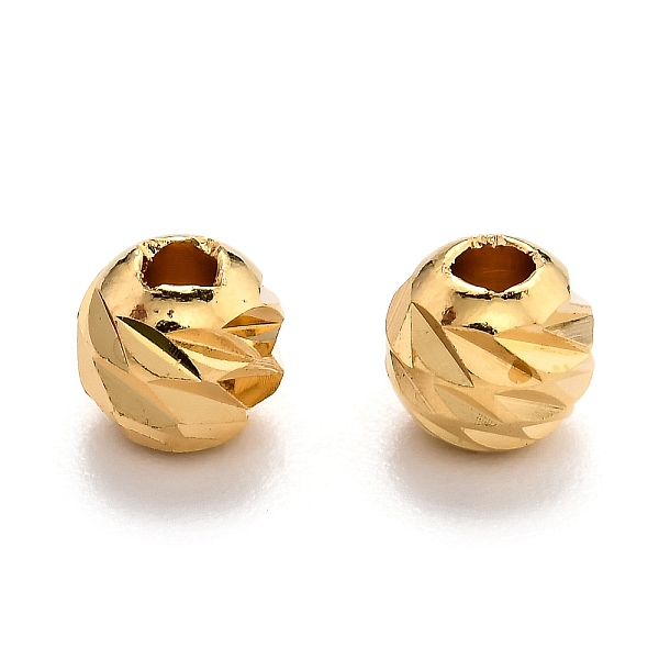 

PandaHall Brass Beads, Long-Lasting Plated, Faceted, Column, Real 24K Gold Plated, 5.5x5mm, Hole: 2mm Brass Column