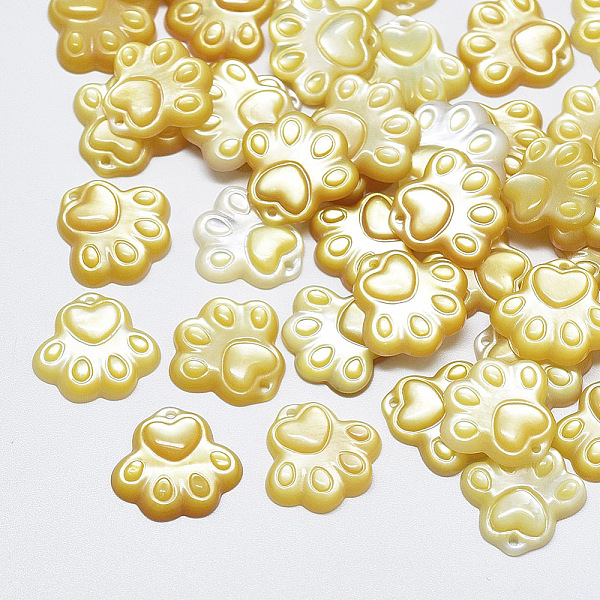 

PandaHall Yellow Shell Charms, Carved Dog Paw Prints, 12.5x13.5x2.5mm, Hole: 0.6mm Yellow Shell Dog