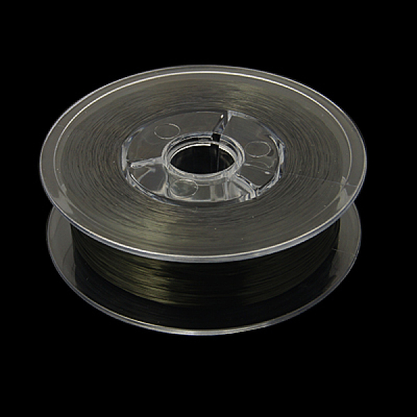 

PandaHall Flat Elastic Crystal String, Elastic Beading Thread, for Stretch Bracelet Making, Black, 0.8mm Spandex Flat Black
