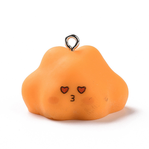 

PandaHall Opaque Resin Pendants, Cartoon Cloud Charms, with Platinum Tone Iron Loops, Orange, 19.5x27x21mm, Hole: 2mm Iron+Resin Cloud...