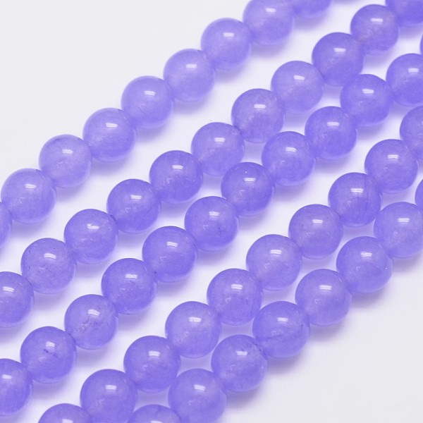 

PandaHall Natural & Dyed Malaysia Jade Bead Strands, Round, Medium Purple, 8mm, Hole: 1.0mm, about 48pcs/strand, 15 inch Malaysia Jade Round...