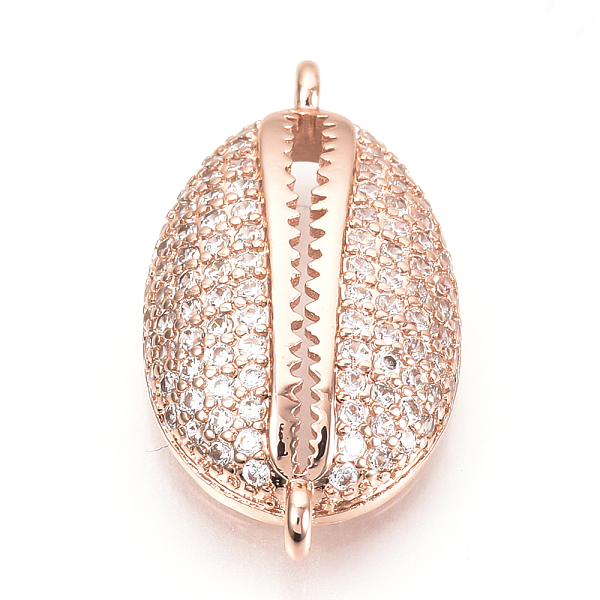 

PandaHall Brass Micro Pave Cubic Zirconia Links, Clear, Rugby Ball, Rose Gold, 22x12x5mm, Hole: 1.5mm Brass+Cubic Zirconia Sports Clear
