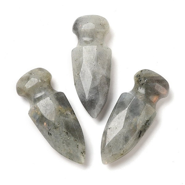 Natural Labradorite Craved Sword Model Ornament
