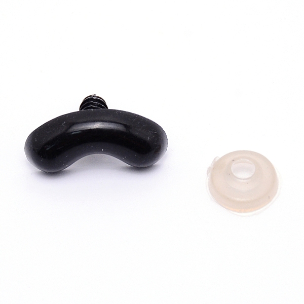 

PandaHall Resin Craft Nose, Doll Making Supplies, with Plastic Washer, Black, 16.5x23x11mm, Pin: 5mm Resin Others Black