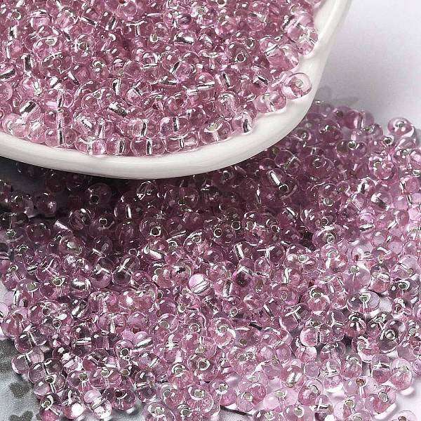 

PandaHall Baking Paint Glass Seed Beads, Peanut, Pink, 3.5~4x2~2.5x2~2.3mm, Hole: 0.8mm Glass Peanut Pink