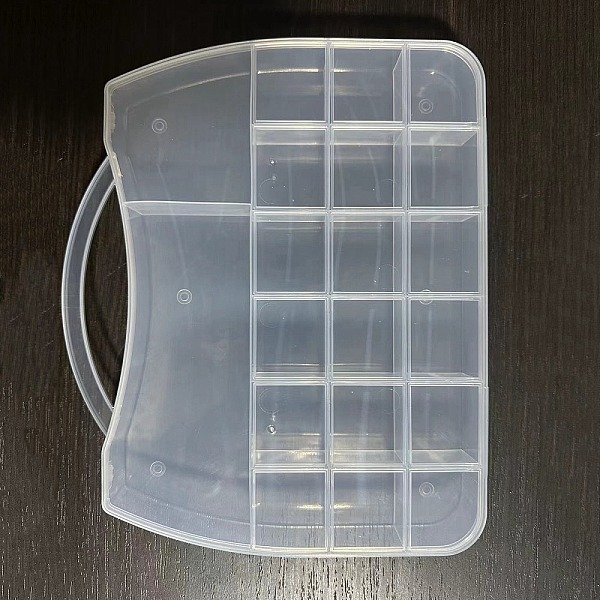 

PandaHall Transparent Plastic Bead Containers, Bag Shaped Bead Case with 20 Compartments, for DIY Art Craft, Nail Diamonds, Bead Storage..., Clear