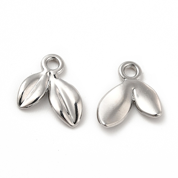 

PandaHall Rack Plating Alloy Leaf Charms, Cadmium Free & Lead Free, Platinum, 11.5x11x2mm, Hole: 1.8mm Alloy Leaf