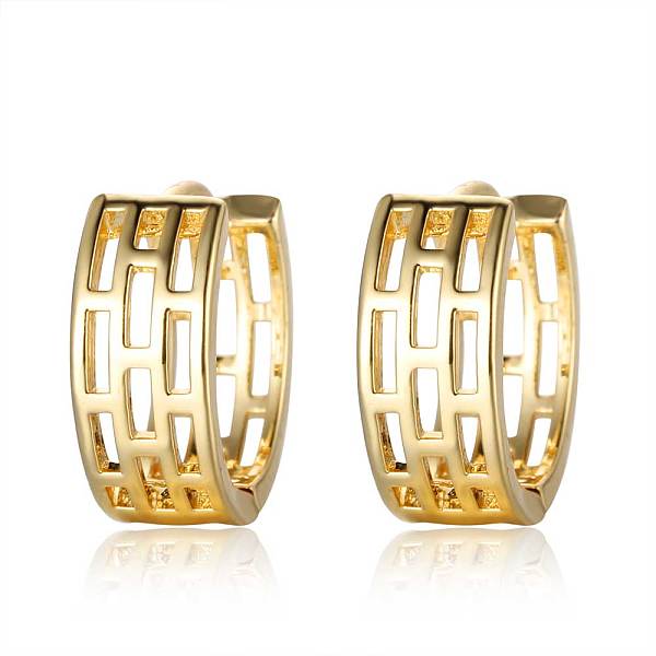 

PandaHall Brass Hoop Earrings, Golden, 14x14.5x5.5mm, Pin: 0.9mm Brass