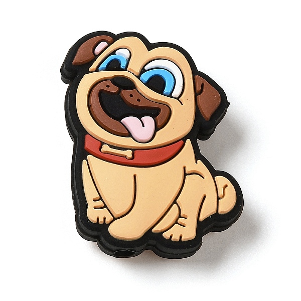 

PandaHall Silicone Focal Beads, Dog, Wheat, 27x20.5x8.5mm, Hole: 2mm Silicone Dog Orange