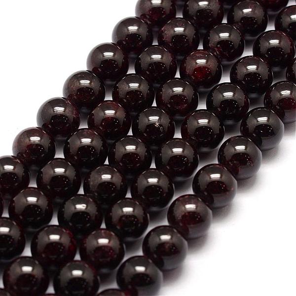 

PandaHall Natural Garnet Bead Strands, Round, 10mm, Hole: 1mm, about 41pcs/strand, 15.7 inch Garnet Round
