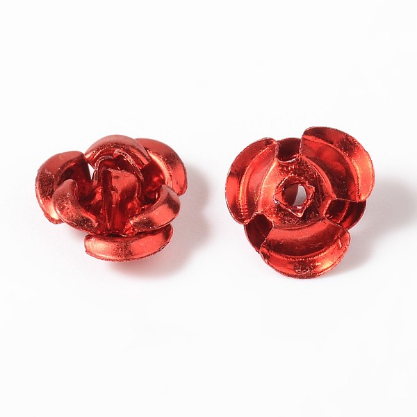 

PandaHall Flower Aluminum Beads, Red, 7x4mm, Hole: 1mm Aluminum Flower Red
