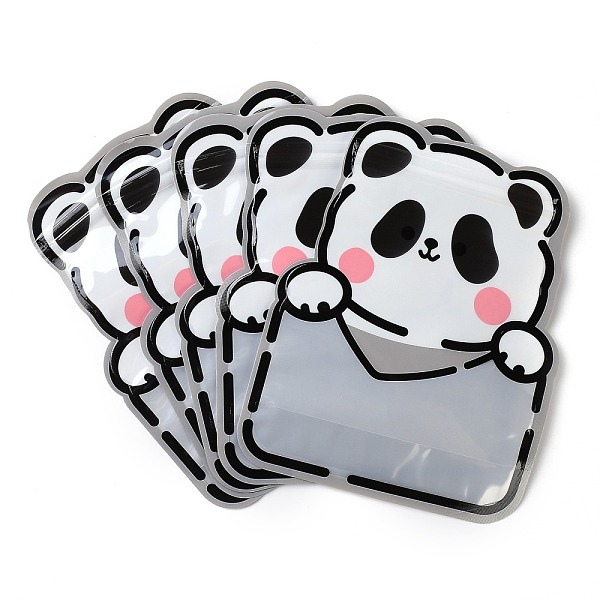 

PandaHall Cartoon Plastic Zip Lock Bag, Storage Bags, Self Seal Bag, Top Seal, with Window, Gray, Panda Pattern, 20.2x16x0.15cm, Unilateral...