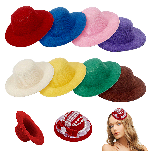 Nbeads 8 Stück 8 Farben Eva-Stoff Runder Fascinator-Hutsockel Für Modewaren