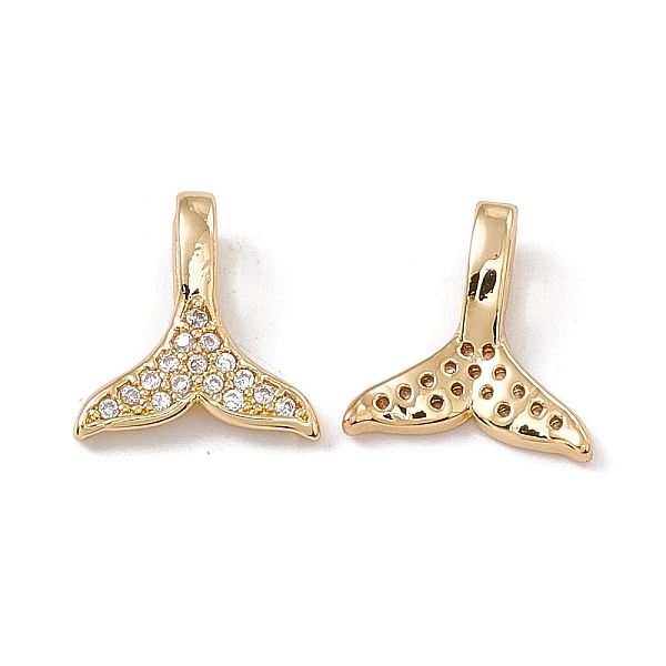 

PandaHall Brass Micro Pave Clear Cubic Zirconia Pendants, Fishtail, Real 18K Gold Plated, 12x11.5x2mm, Hole: 4x2mm Brass+Cubic Zirconia...