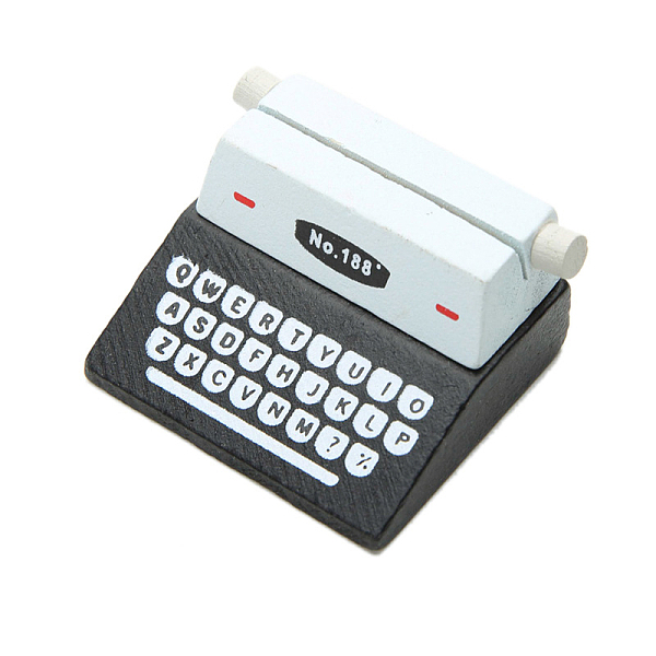 

PandaHall Resin Miniature Typewriter Shape Memo Holders, for Dollhouse Accessories, Pretending Prop Decorations, Black, 50x42x25mm Resin...