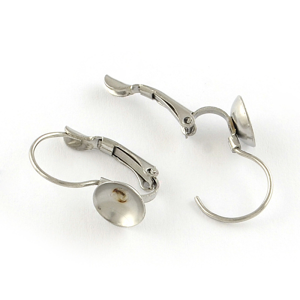 

PandaHall Smooth Surface 304 Stainless Steel Leverback Earring Findings, Stainless Steel Color, 19x8mm, Fit for 8mm rhinestone, Pin: 0.8mm...