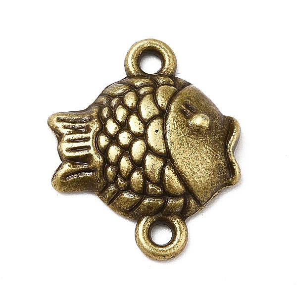 

PandaHall Tibetan Style Alloy Connector Charms, Fish Links, Antique Bronze, 18x15x3.5mm, Hole: 1.4mm, about: 909pcs/1000g Alloy Fish