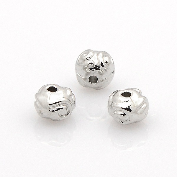 

PandaHall Tibetan Style Metal Alloy Rondelle Spacer Beads, Platinum, 5.5x4mm, Hole: 1mm Alloy Rondelle