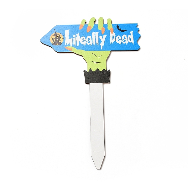 

PandaHall Halloween Theme Wood Garden Stake, Ground Insert Decor, for Yard, Lawn, Garden Decoration, Arrow, 260x172x4mm Wood Arrow