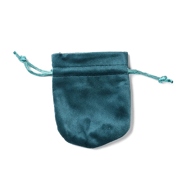 

PandaHall Velvet Storage Bags, Drawstring Pouches Packaging Bag, Oval, Teal, 10x8cm Velvet Oval Cyan