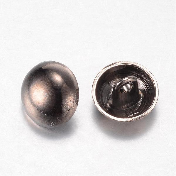 

PandaHall Alloy Shank Buttons, 1-Hole, Dome/Half Round, Gunmetal, 23x17mm, Hole: 1.5mm Alloy Half Round