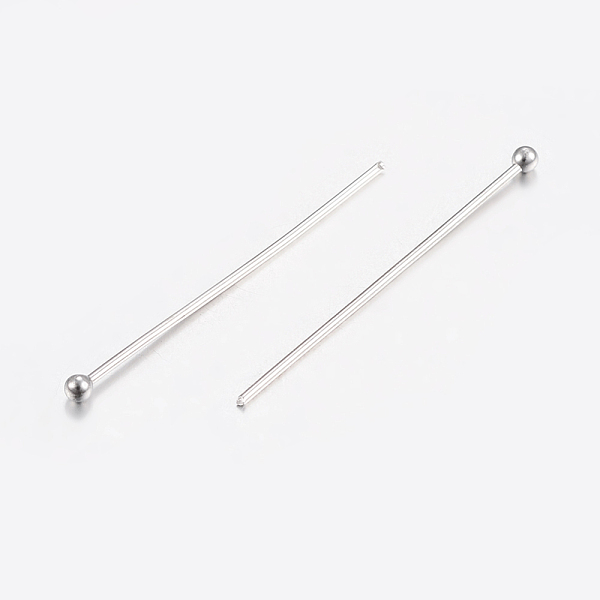 

PandaHall 304 Stainless Steel Ball Head Pins, Stainless Steel Color, 25x0.6mm, 22 Gauge, Head: 2mm 304 Stainless Steel