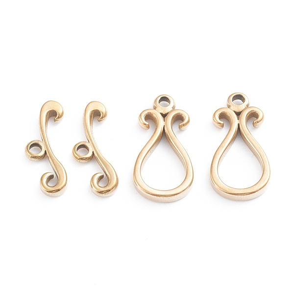 

PandaHall Ion Plating(IP) 304 Stainless Steel Toggle Clasps, Teardrop, Golden, teardrop,: 18.5x9.5x2.5mm, Hole: 1.5mm, Bar: 6.5x16.5x2.5mm...