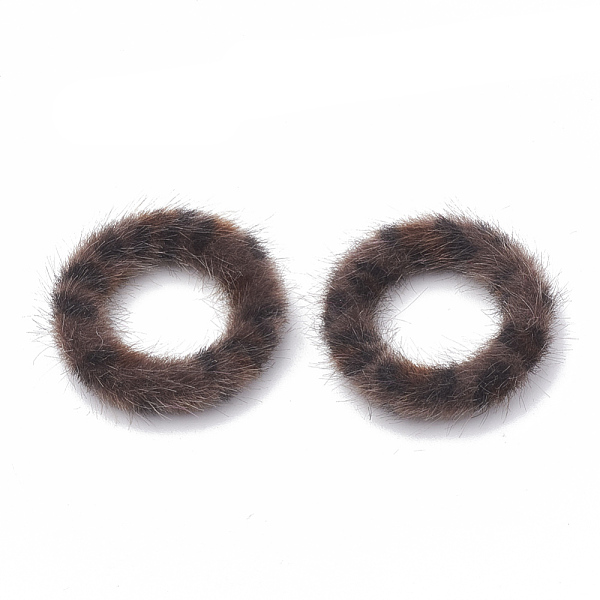 

PandaHall Faux Mink Fur Covered Linking Rings, with Aluminum Bottom, Ring, Platinum, Sienna, 27x4mm Aluminum Ring Brown