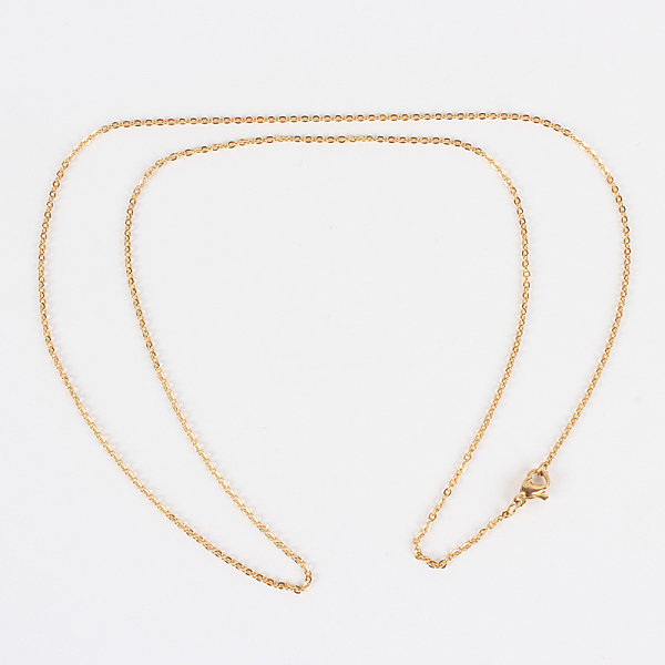 

PandaHall 304 Stainless Steel Cable Chain Necklace Making, with Lobster Claw Clasps, Vacuum Plating, Golden, 23.8 inch(60.5cm) 304 Stainless...