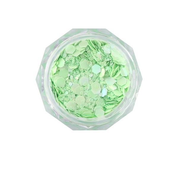 

PandaHall Shiny Nail Art Decoration Accessories, with Glitter Sequins, for DIY Sparkly Paillette Tips Nail, Pale Green, 0.5x0.5mm, about...