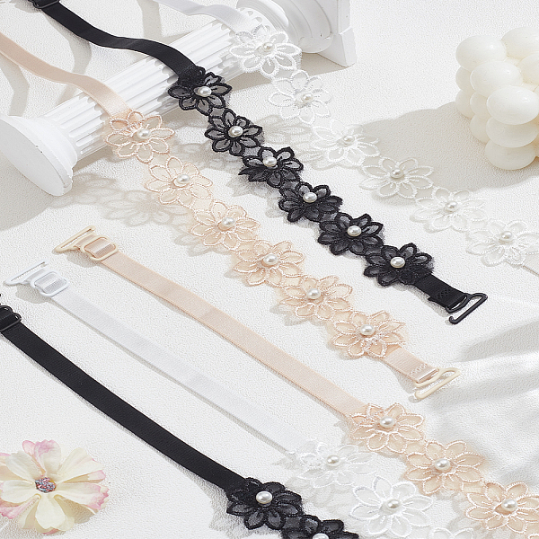 3 Pairs 3 Colors Adjustable Bra Straps