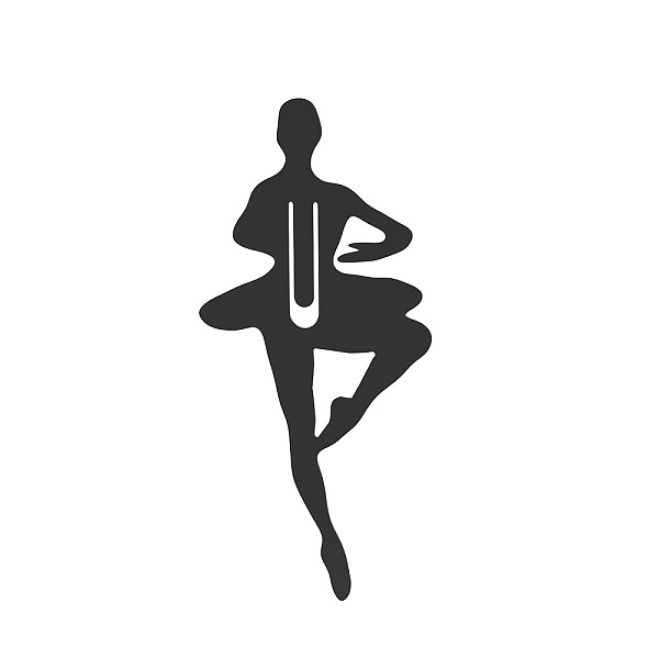 

PandaHall 201 Stainless Steel Bookmark, Ballet Dancer Bookmark, Black, 95x48x0.5mm Stainless Steel Human Black