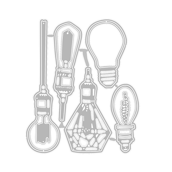 

PandaHall Lamp Bulb Set Carbon Steel Cutting Dies Stencils, for DIY Scrapbooking/Photo Album, Decorative Embossing DIY Paper Card, Matte...