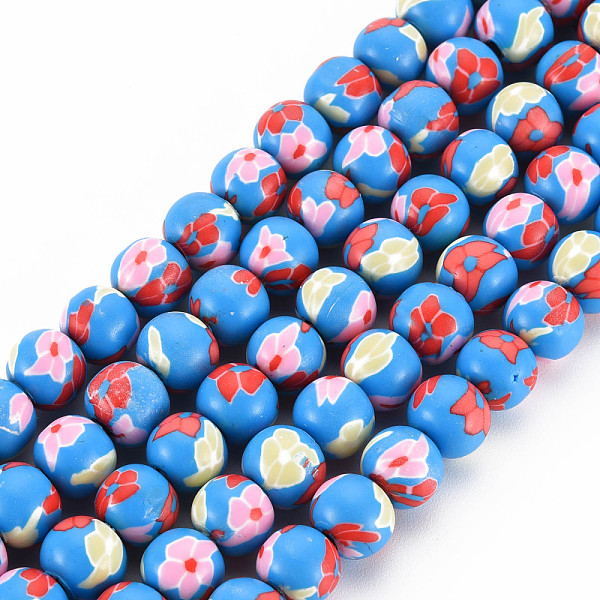 

PandaHall Handmade Polymer Clay Beads Strands, Round, Crimson, 8~9x8mm, Hole: 1.8mm, about 40pcs/strand, 12.80 inch~12.99 inch(32.5~33cm)..., Pink