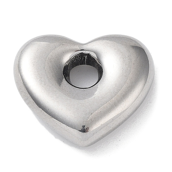 

PandaHall 304 Stainless Steel Spacer Beads, Heart, Stainless Steel Color, 15.5x17.5x4.5mm, Hole: 3.5mm 304 Stainless Steel Heart