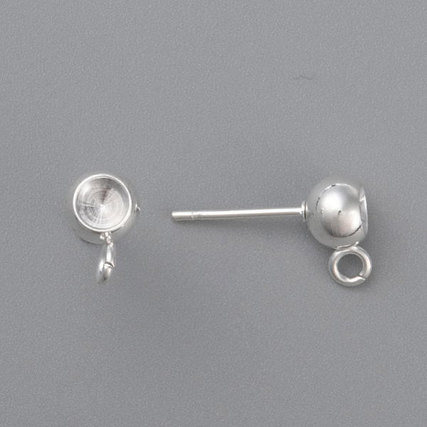 

PandaHall 201 Stainless Steel Ball Stud Earring Post, Earring Settings for Pointed Back Rhinestone, with Loops and 304 Stainless Steel Pins...