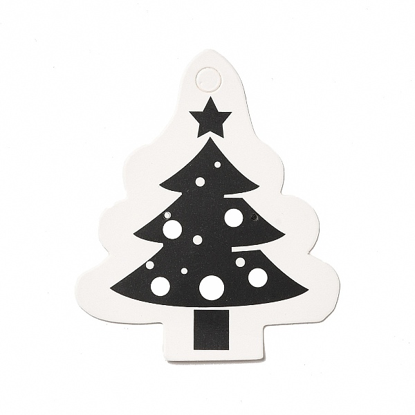 

PandaHall Christmas Theme Paper Earring Display Cards with Hanging Hole, Tree, 7.35x6.15x0.05cm, Hole: 1.5mm Paper Tree