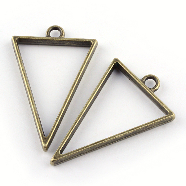 

PandaHall Rack Plating Alloy Triangle Open Back Bezel Pendants, For DIY UV Resin, Epoxy Resin, Pressed Flower Jewelry, Cadmium Free & Nickel...