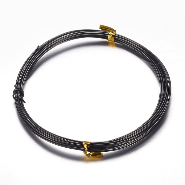 

PandaHall Round Aluminum Wire, Bendable Metal Craft Wire, for Beading Jewelry Craft Making, Black, 20 Gauge, 0.8mm, about 32.8 Feet...