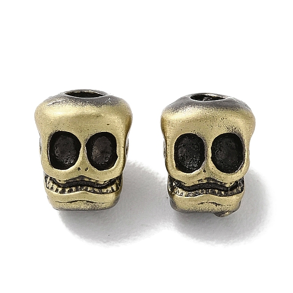 

PandaHall Tibetan Style Brass Beads, Cadmium Free & Lead Free, Skull, Antique Bronze, 8.5x7x7mm, Hole: 2.5mm Brass Skull