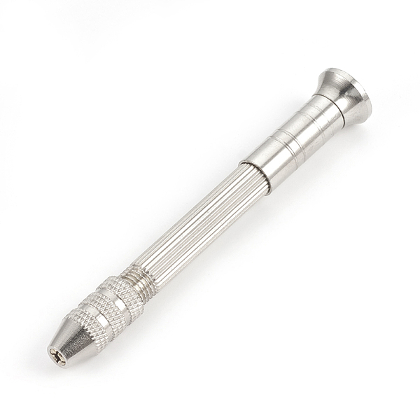 

PandaHall Brass and Steel Hand Twist Drills, Stainless Steel Color, 9x1.4cm Steel