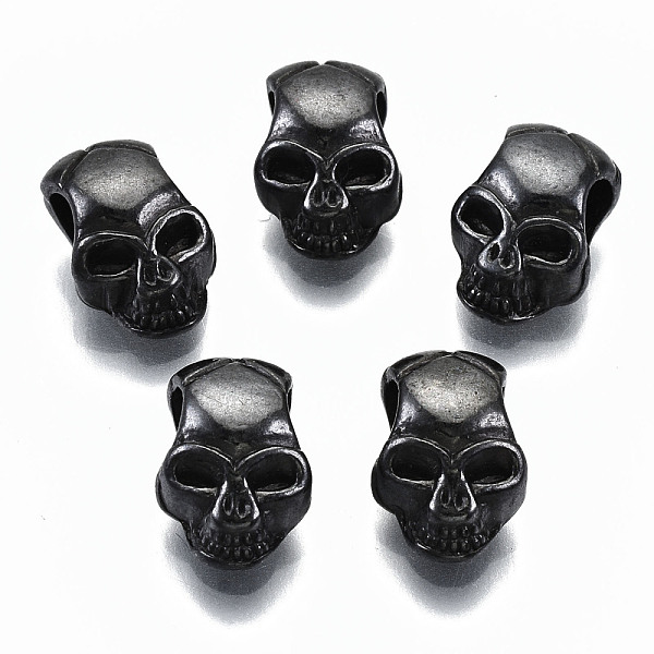 

PandaHall Alloy European Beads, Cadmium Free & Lead Free, Large Hole Beads, Skull, Gunmetal, 12x8x6mm, Hole: 4mm Alloy Skull