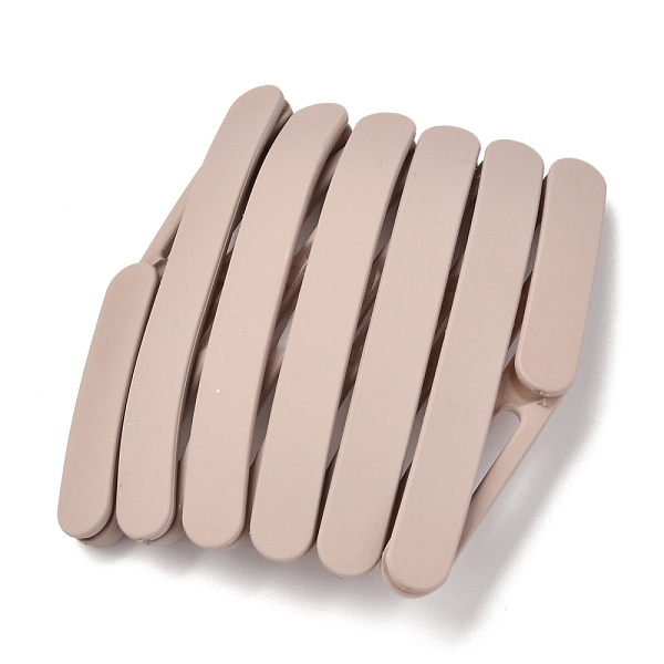 

PandaHall Portable Folding Resin Hairband Telescopic Headband, with Tooth Non-Slip Hair Accessories, Rosy Brown, 142x124x16mm Plastic