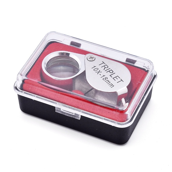 

PandaHall Stainless Steel Folding Jewelry Loupe, Portable Magnifying Glass, 10X Magnification, Stainless Steel Color, 5.1x2.05x1.8cm, Fold...