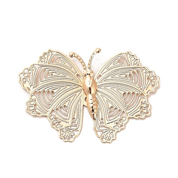 

PandaHall Brass Pendants, Butterfly Charm, Light Gold, 28x40.5x3mm, Hole: 1.8mm Brass Butterfly