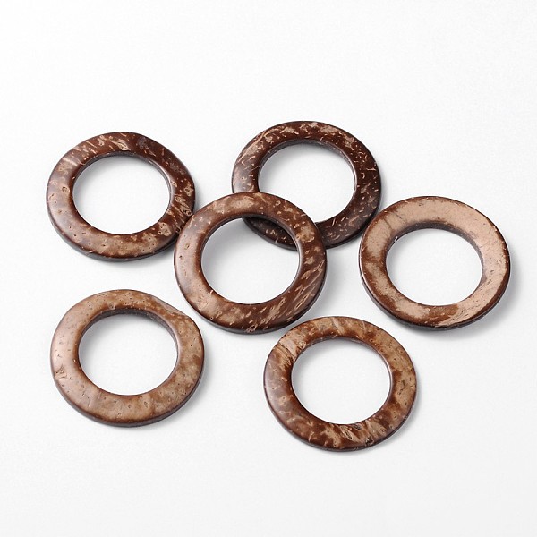 

PandaHall Coco Nut Beads, Brown, Donut, 38mm in diameter Coconut Donut Brown