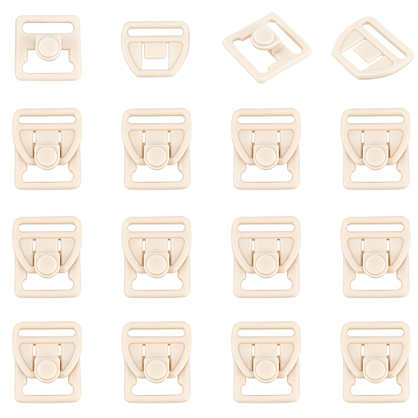 

PandaHall 100 Pcs Underwear Hooks Buckles, Plastic Bikini Sling Clip Clasps Non-Slip Adjustable Buckle for DIY Breastfeeding Bras Camis and..., Gold
