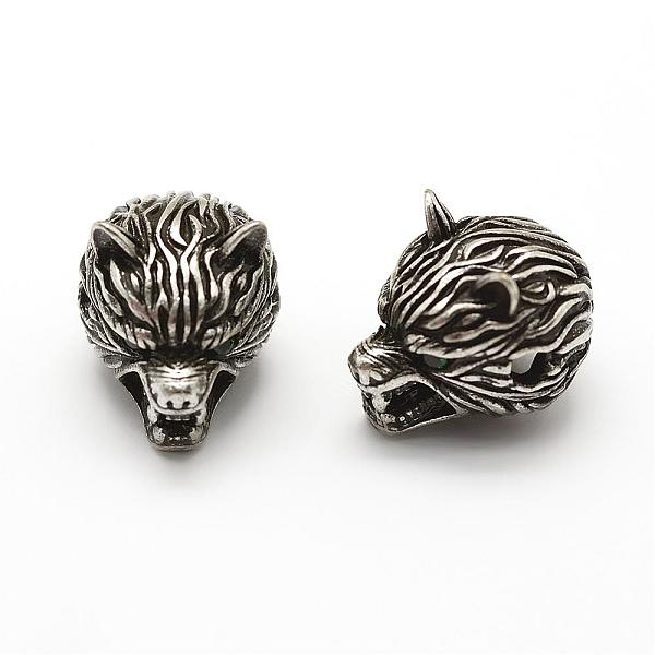 

PandaHall Brass Micro Pave Grade AAA Cubic Zirconia Beads, Cadmium Free & Nickel Free & Lead Free, Wolf, Thailand Sterling Silver Plated...