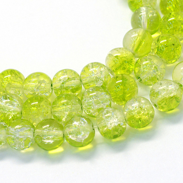 

PandaHall Baking Painted Transparent Crackle Glass Round Bead Strands, Green Yellow, 6.5mm, Hole: 1.5mm, about 145pcs/strand, 31.4 inch...